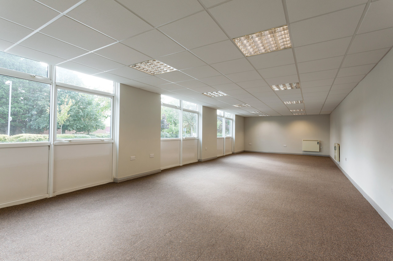 Interior of commercial space to rent at Gravelly Industrial Park